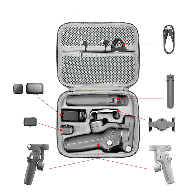 Sleek Grey Storage Bag For Osmo Mobile 7P Case Portable Carrying Case Bag For Dji Osmo Mobile 7/7P Gimbal Stabilizer Travel Case Peaceful Pleasures Health and Wellness