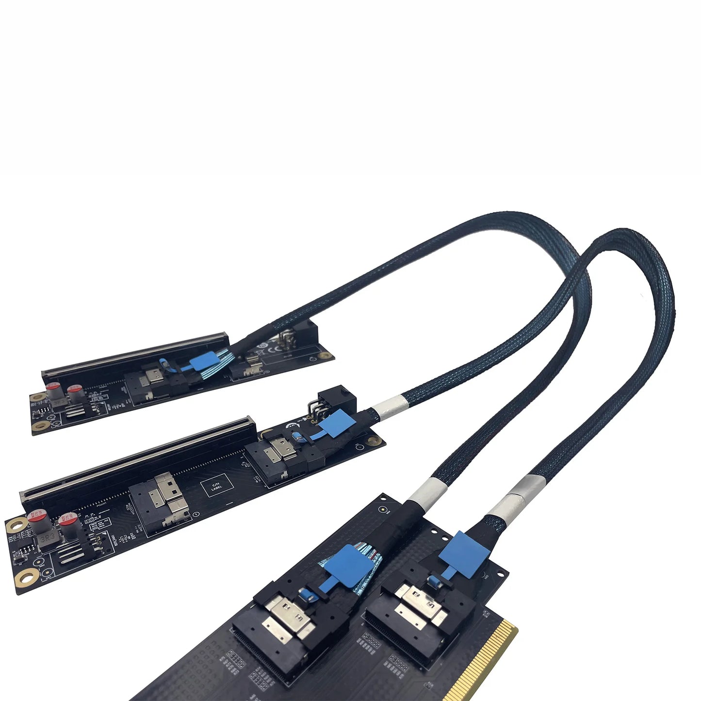 Discrete GPU Graphics Card U.2 SSD Extension Adapter PCI Express 4.0 X16 to SlimSAS SFF-8654 8i A-B Cable Converter Riser Cables Peaceful Pleasures Health and Wellness