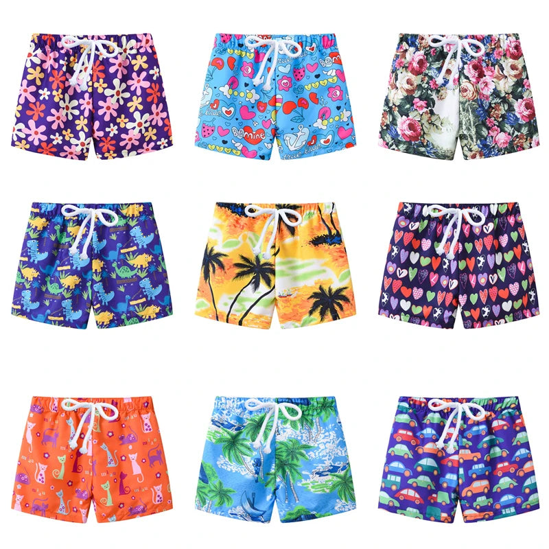 Boys Swim Trunks UPF 50+ Quick-Dry Beach Shorts Kids 3–13Y