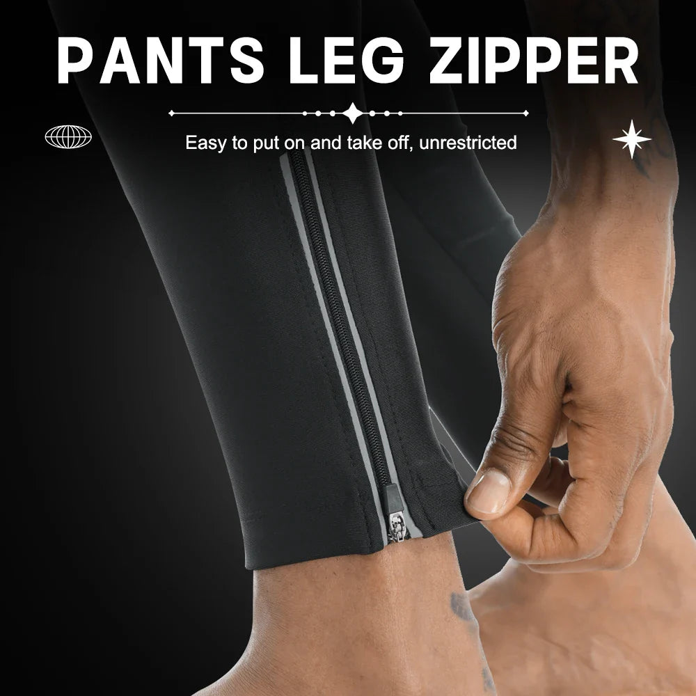 X-TIGER Men's Winter Cycling Bib Tights | 5D Gel Pad Fleece