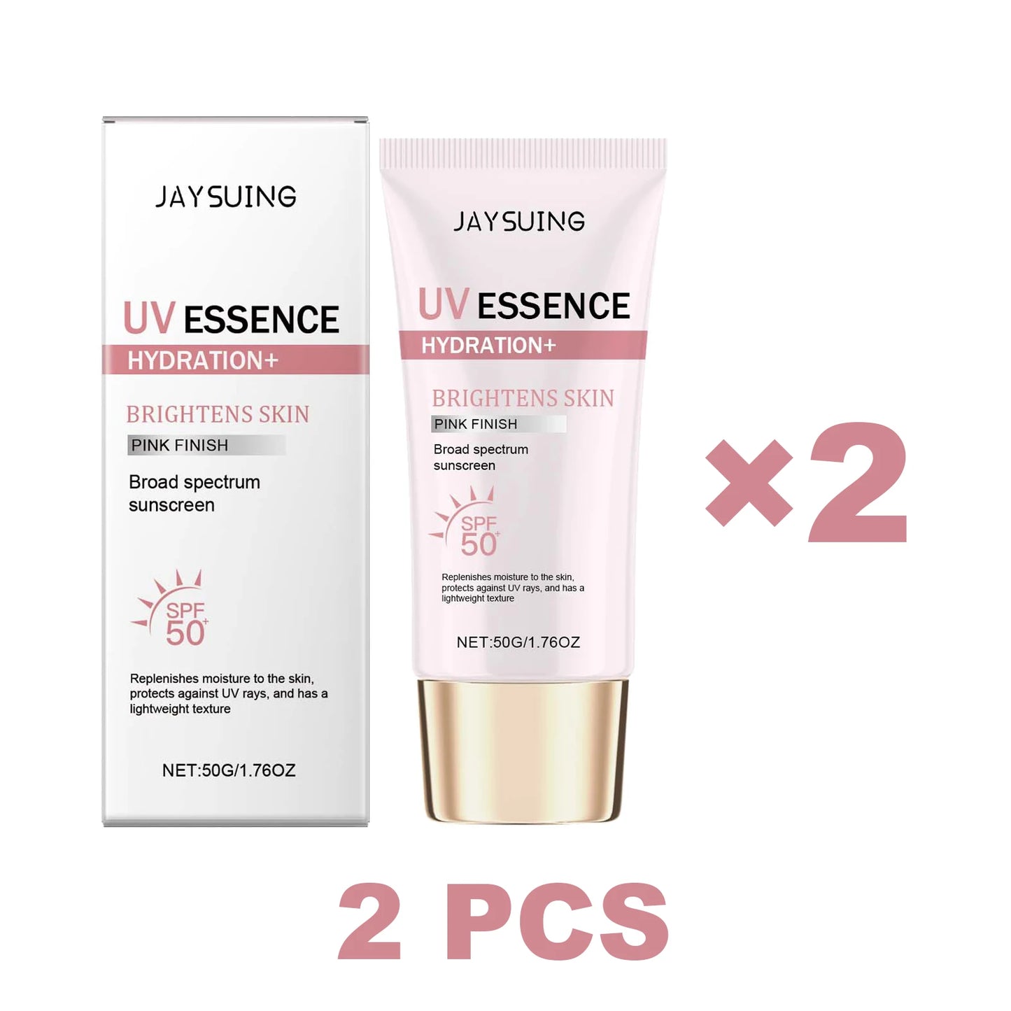 Jaysuing UV Essence Stick SPF 50+ Hydrating Oil Free Anti Sun Natural Sunblock Facial Moisturizer Soothing Skin Care Beauty Peaceful Pleasures Health and Wellness 2 pcs