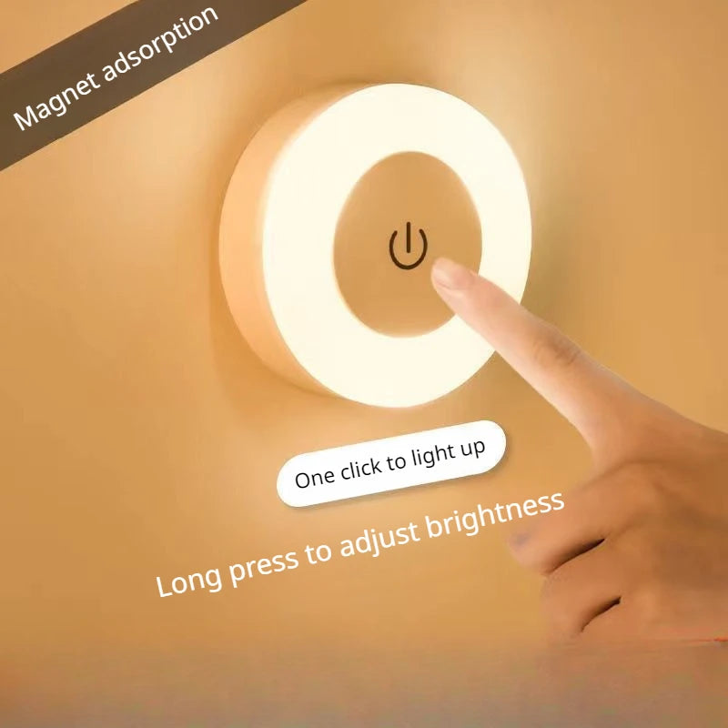 USB Rechargeable Magnetic LED Night Light – Auto Sensor