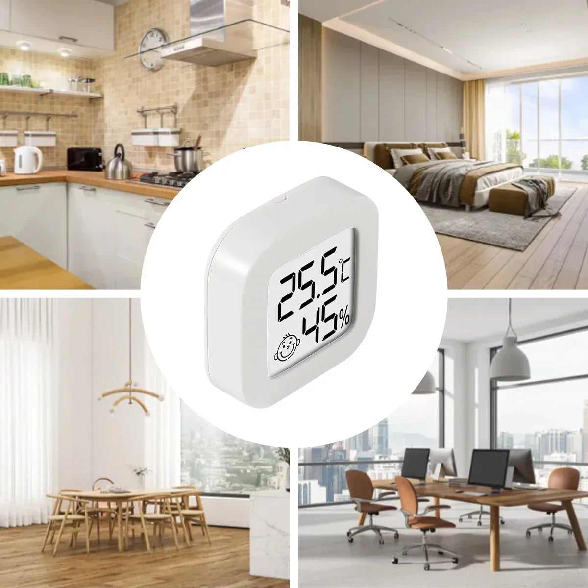 Mini LCD Indoor Thermometer & Hygrometer – Digital Humidity Meter