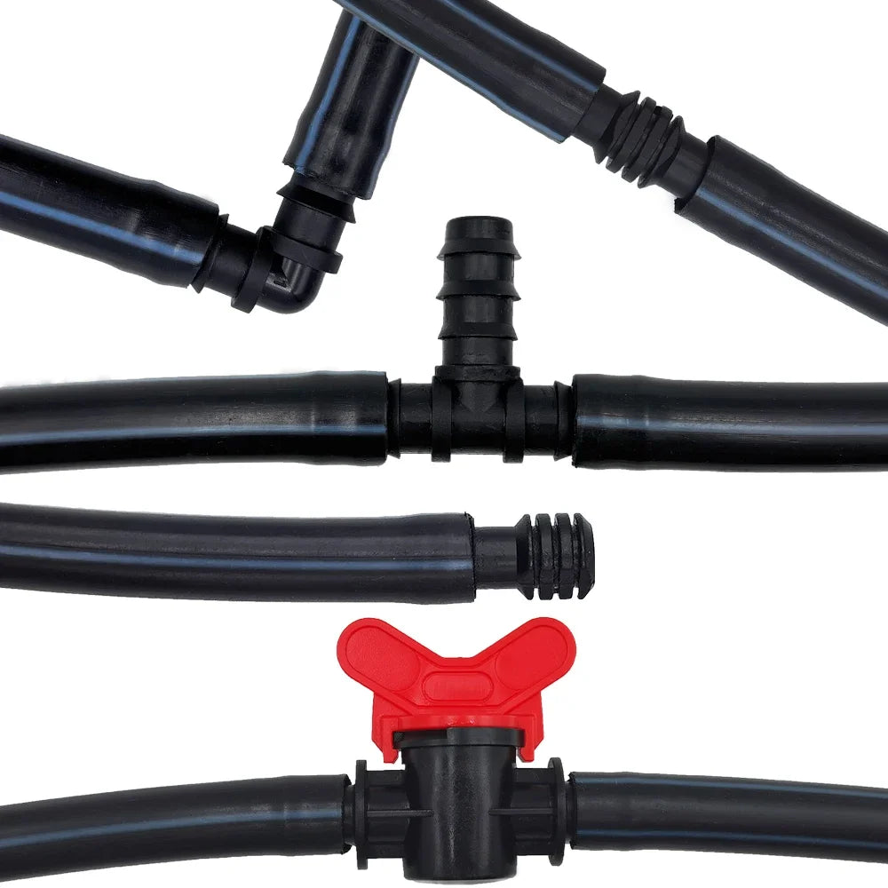 34Pcs 1/2" Drip Irrigation Fittings Kit Straight Tee Elbow Plug For 1/2 Inch 16mm Tubing Garden Watering Hose Connect Peaceful Pleasures Health and Wellness