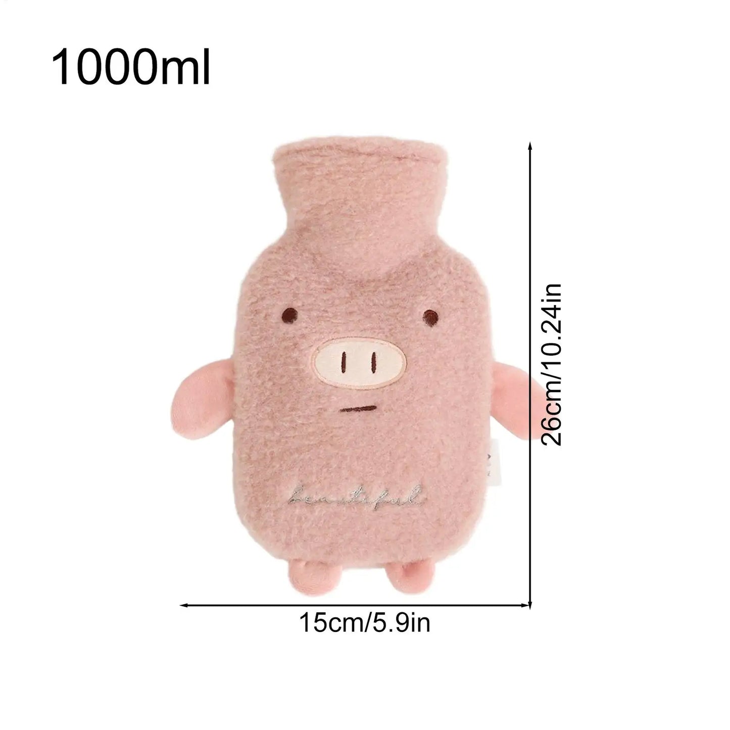 1L Cartoon Hot Water Bottle – Neck, Back & Hand Warmer