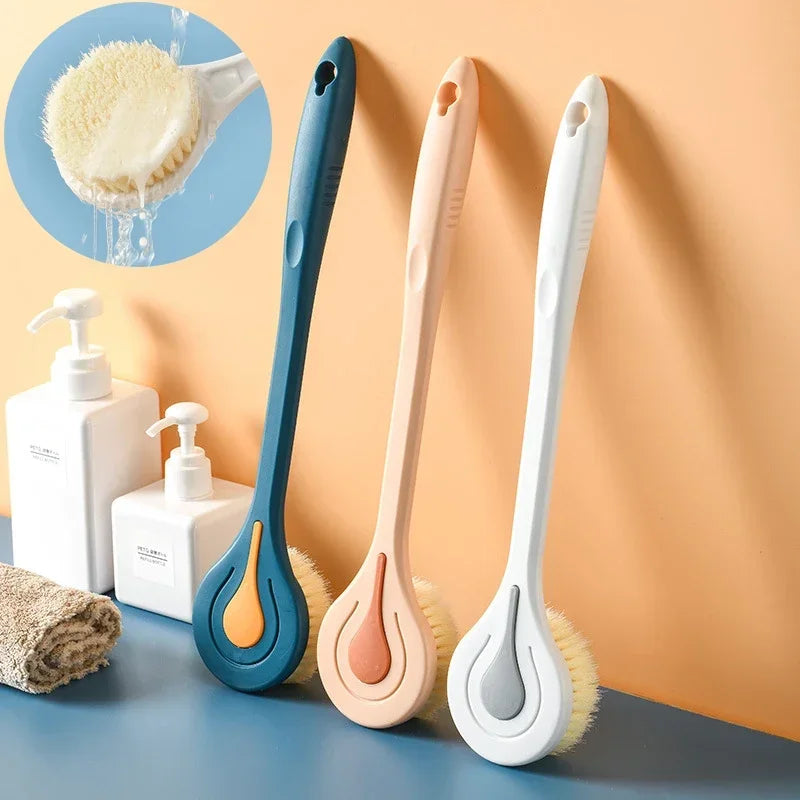 Long-handled Soft-bristled Bath Brush Bathroom Back Scrubbing Ball Brush Mud Scrubbing Magic Tool To Wipe The Back Bath Brush Peaceful Pleasures Health and Wellness
