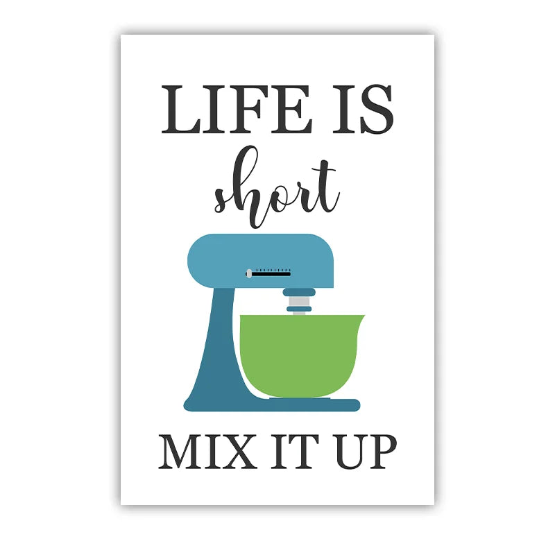 Kitchen Inspirational Quotes Canvas Wall Art | Black & White Canvas Wall Art Peaceful Pleasures Health and Wellness 04 20x25cm No Frame China Mainland