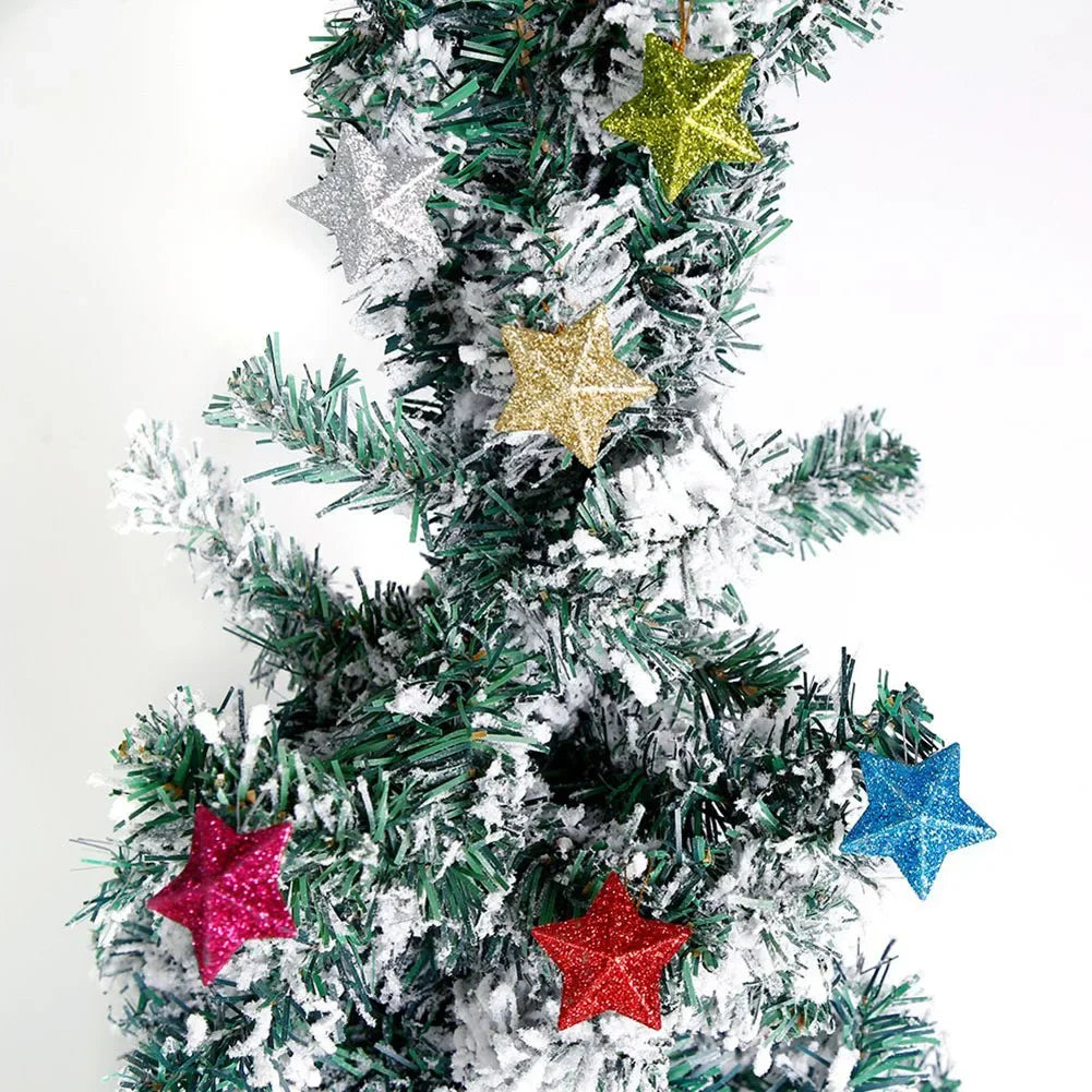 Christmas Tree Star Ornaments Set of 6 | Festive Pendant Decor