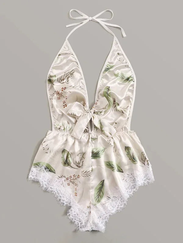 Women's Ice Silk One-Piece Pajamas | Summer Babydoll Sleepwear