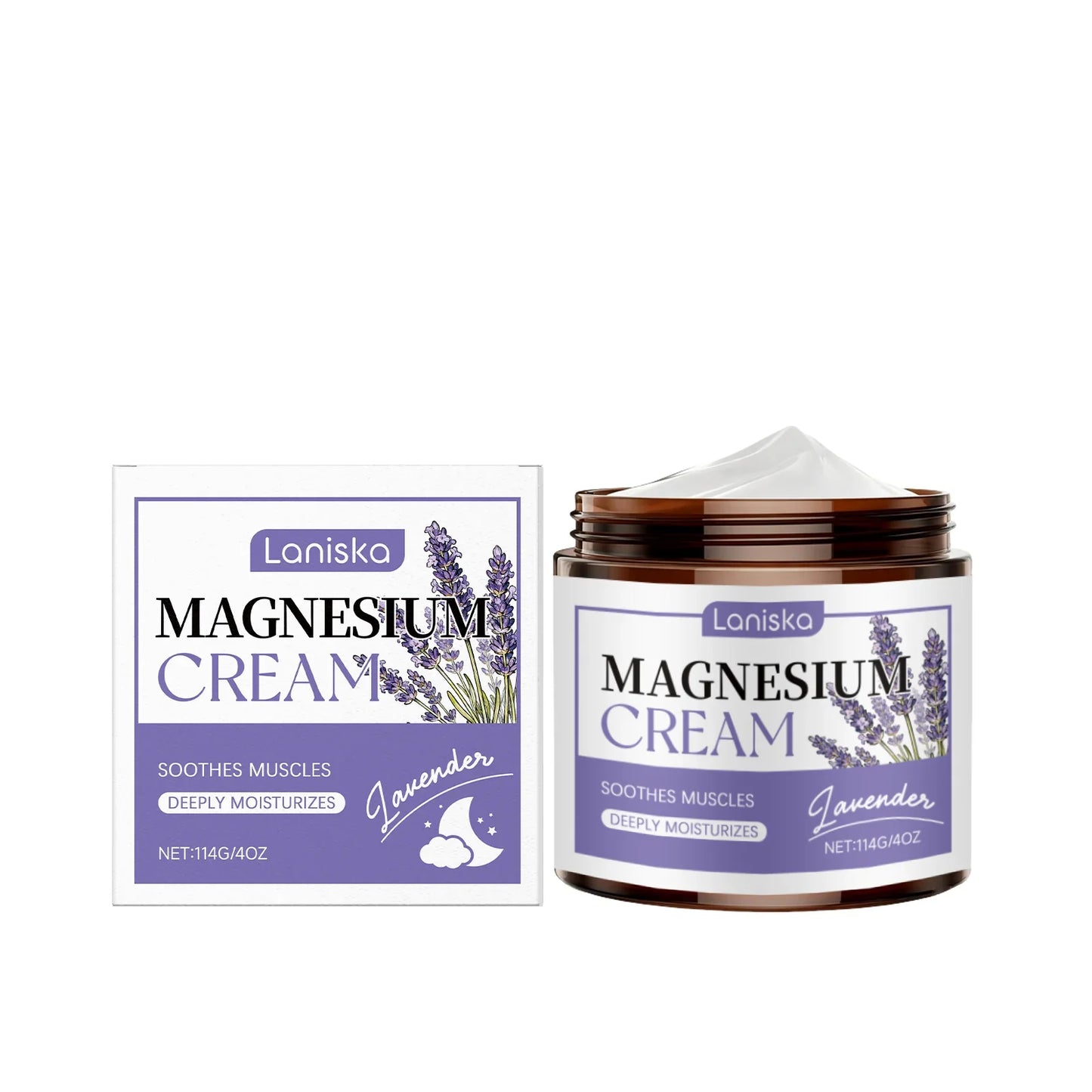 Laniska Lavender Magnesium Body Cream – Sleep & Skin Care