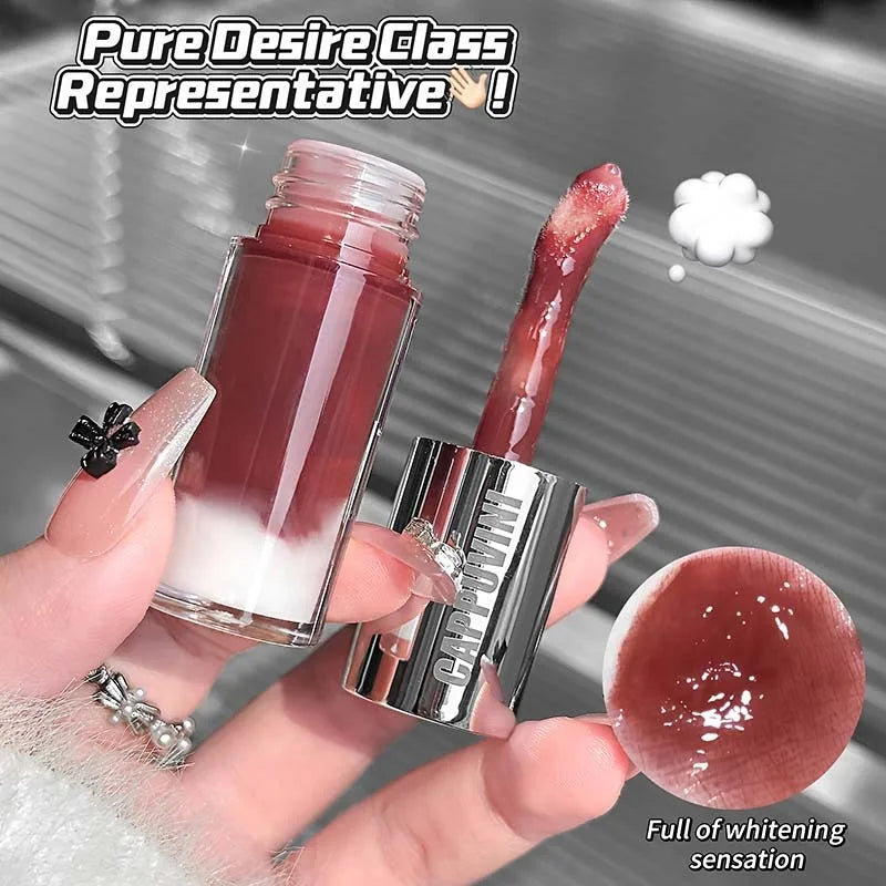 Cappuvini Glass Lip Gloss | Mirror Shine Dual-Layer Mixing