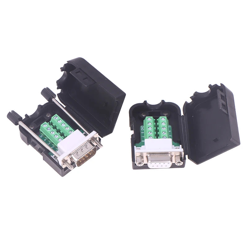 DB9 Serial Adapter RS232/485/422 Connector Male Female 9 Pin Breakout Terminal COM Connector 21-24 AWG Wire Solderless Peaceful Pleasures Health and Wellness