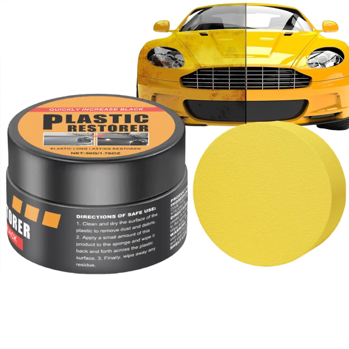 Car Trim Restorer Cream 50g | Plastic & Leather Cleaner