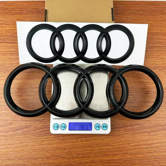 Audi 4 Rings ABS Hood & Trunk Emblem Badge | A3 A4 A5 Q5 Q7 Car Emblem Badge Peaceful Pleasures Health and Wellness