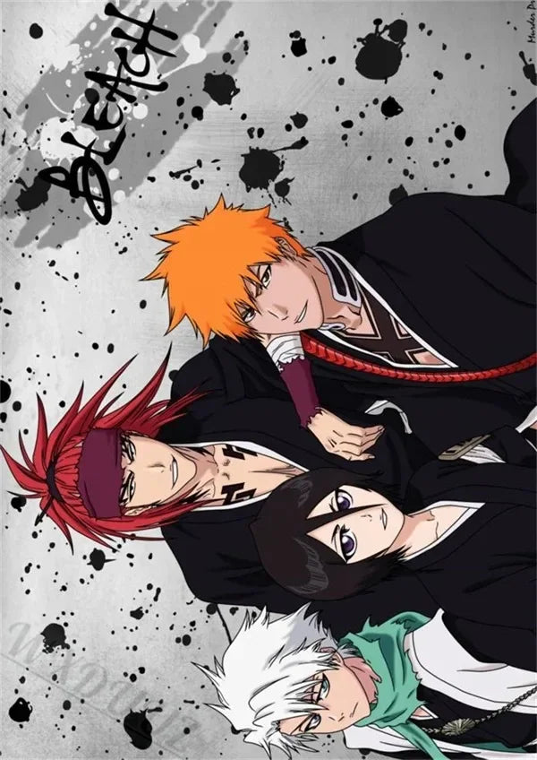Japan Cartoon Anime Figure Bleach Comic Canvas Painting Posters and Prints Wall Art Pictures for Living Room Decoration Peaceful Pleasures Health and Wellness