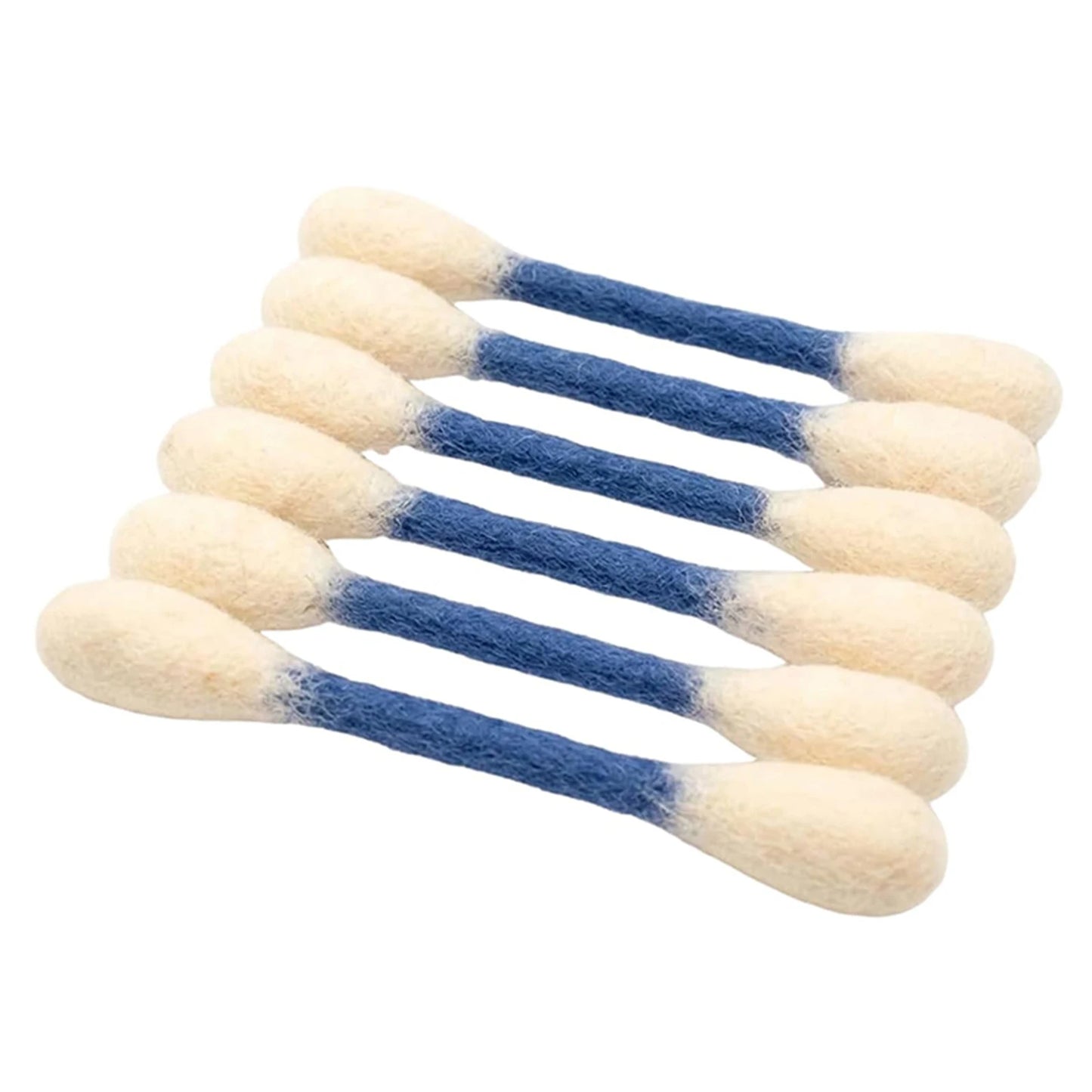 6 Pack Durable Felt Cat Kicker Toy Giant Cotton Swab Shape Interactive Kitten Teething Rope Chew Toy for Indoor Cats Accessory Peaceful Pleasures Health and Wellness Blue
