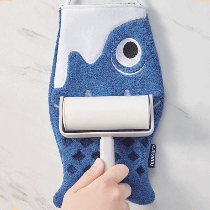 1pc Cartoon Koi Hanging Handkerchiefs for Home Bathroom Children's Super Absorbent Kitchen and Home Square Soft Handkerchiefs Peaceful Pleasures Health and Wellness