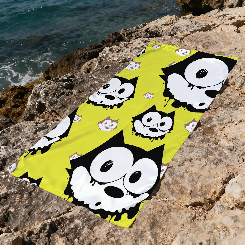 Felix the Cat Quick-Dry Beach Towel | Soft Pool & Travel Towel