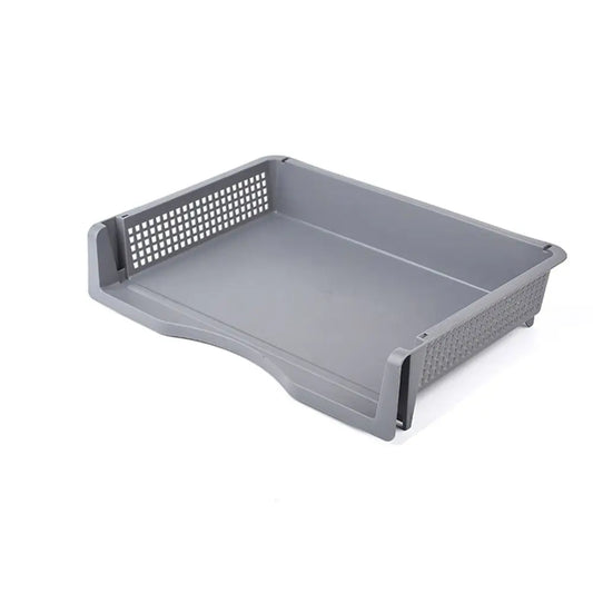 Stackable A4 File Rack Desktop Organizer | INS Style Office Tray Desktop File Organizer Oasis Select grey-337x240x70mm