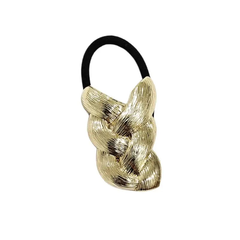 Metal Braid Elastic Hair Tie – Fashion Ponytail Rope