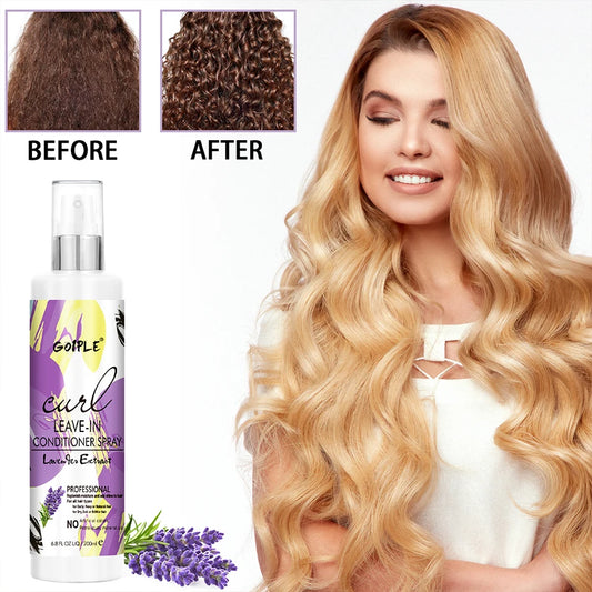 200ml Curl Leave-In Conditioner for 2A-4C Hair Shiny and Moisturizing Spray Wave Curly Anti-Frizz Hair Care Products for Women Peaceful Pleasures Health and Wellness