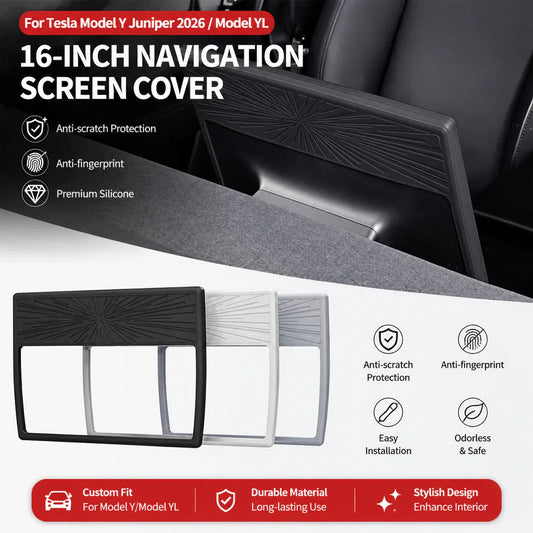 16" Silicone Screen Protector Frame for Tesla Model Y 2026 Screen Edge Protector Oasis Select
