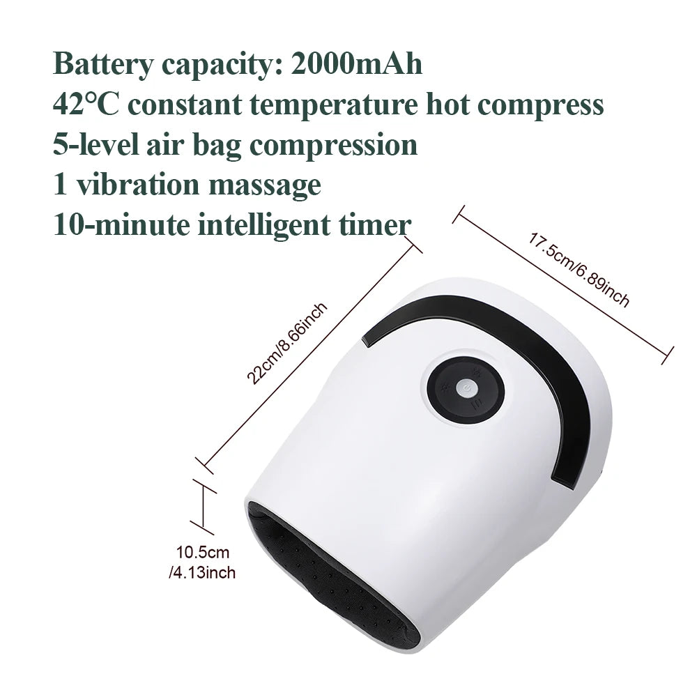 Smart Airbag Hand Massager Wireless Electric Hot Compress Carpal Tunnel Palm Acupoint Massager Vibration Kneading Finger Relax Peaceful Pleasures Health and Wellness Red