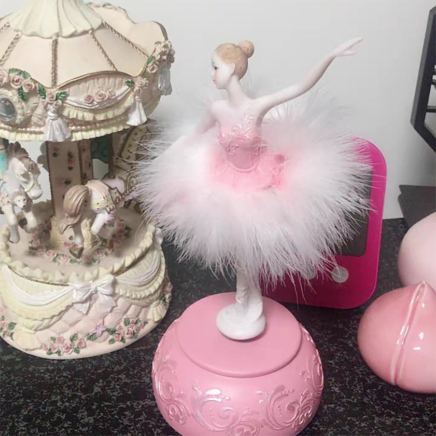 Creative Ballerina Music Box Exquisite Workmanship Dancing Doll Music Box for Teen Girls Birthday or New Year Gift Peaceful Pleasures Health and Wellness