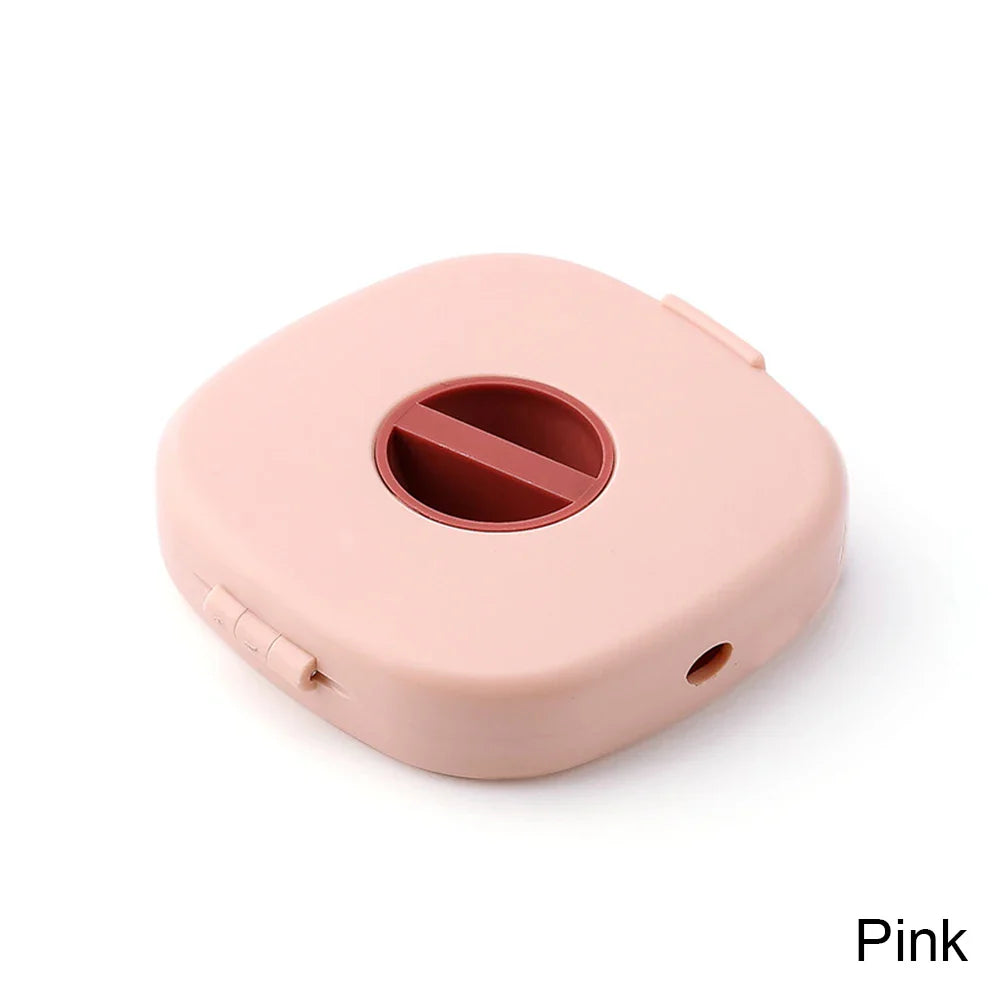 Mini Rotating Cable Winder Box | Portable Cord Organizer