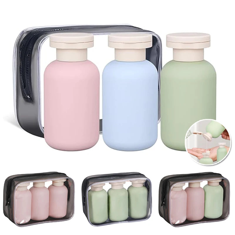 3-Pack Leak-Proof Refillable Travel Bottles | Flip Cap