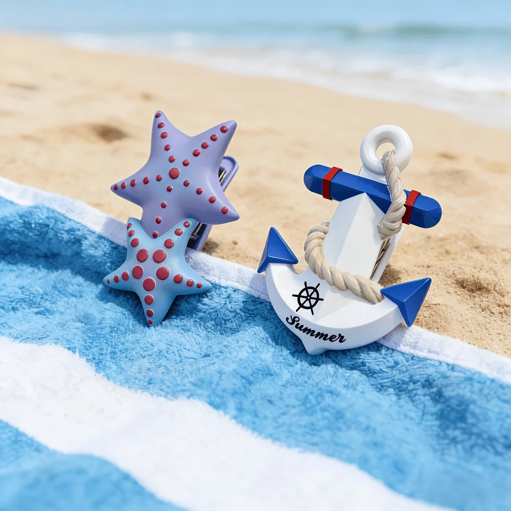 Windproof Beach Towel Clips for Chairs, Racks & Patio Beach Towel Clips Peaceful Pleasures Health and Wellness