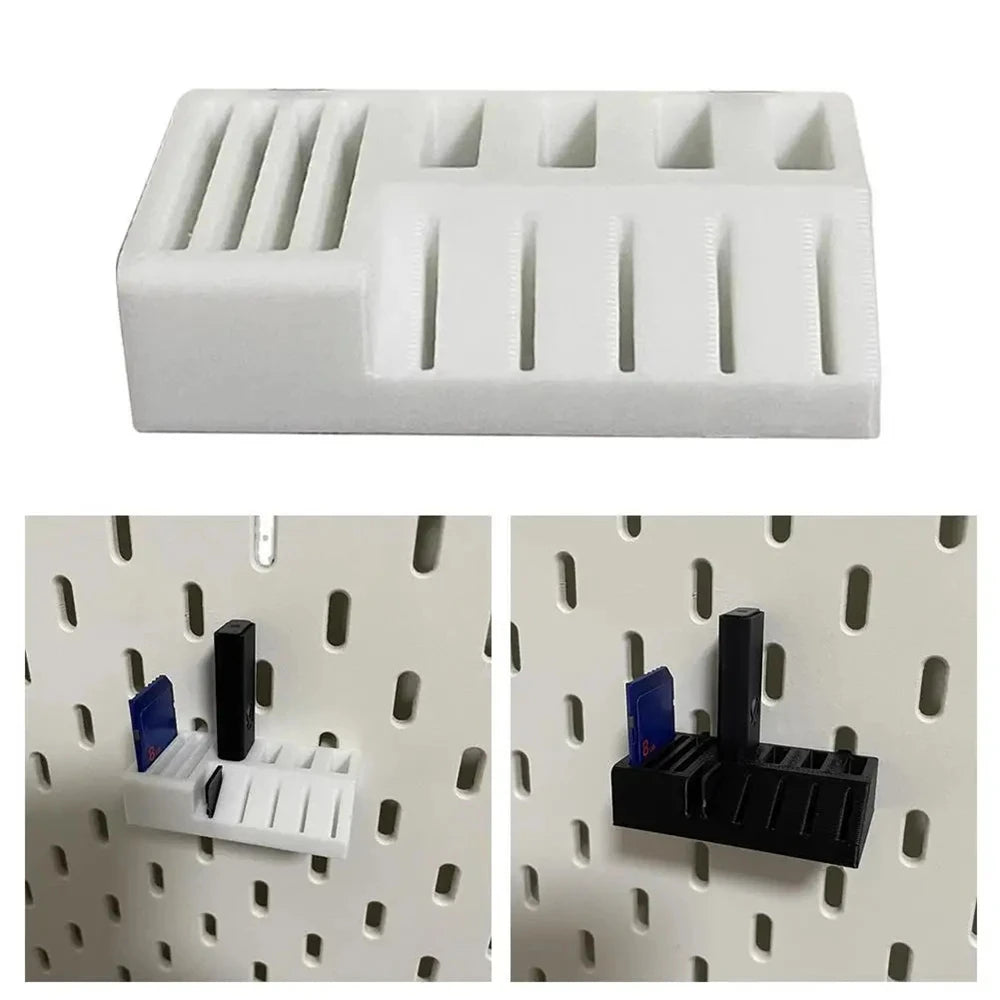 For SKADIS Memory Card Storage Box Hook Type Hole Plate Wall Hanging 3D Printing Storage Rack For SD Card Holder Organizer Peaceful Pleasures Health and Wellness