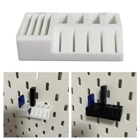 For SKADIS Memory Card Storage Box Hook Type Hole Plate Wall Hanging 3D Printing Storage Rack For SD Card Holder Organizer Peaceful Pleasures Health and Wellness