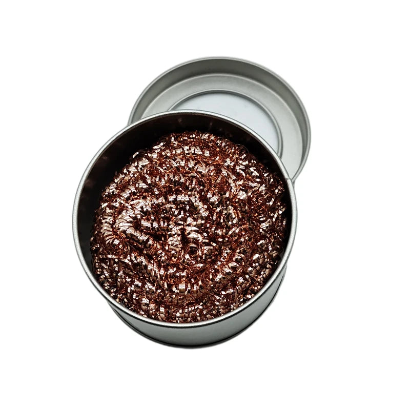 Cleaning Ball Desoldering Soldering Iron Mesh Filter Cleaning Nozzle Tip Copper Wire Cleaner Ball Metal Dross Box Clean Ball Peaceful Pleasures Health and Wellness