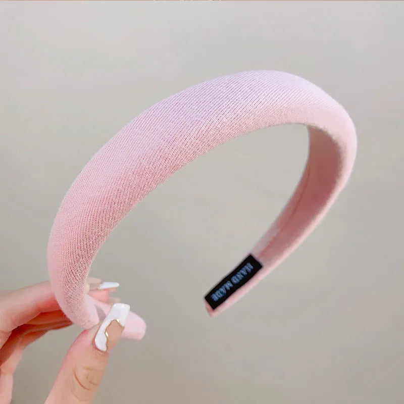 Colorful Spong Linen Headdress Simple Basic Face-washing Headband