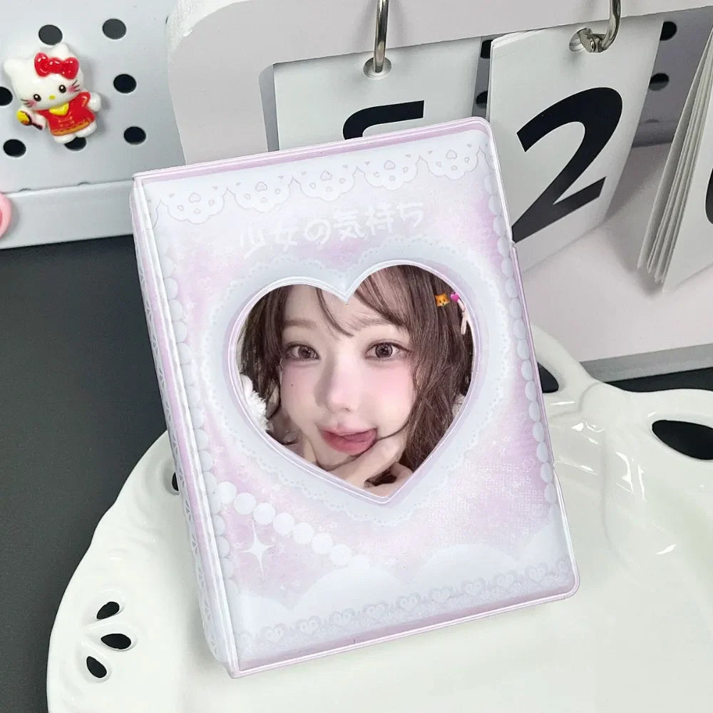 Pink Bow Mini Photocard Binder – 3 Inch, 16 Pages | K-Pop