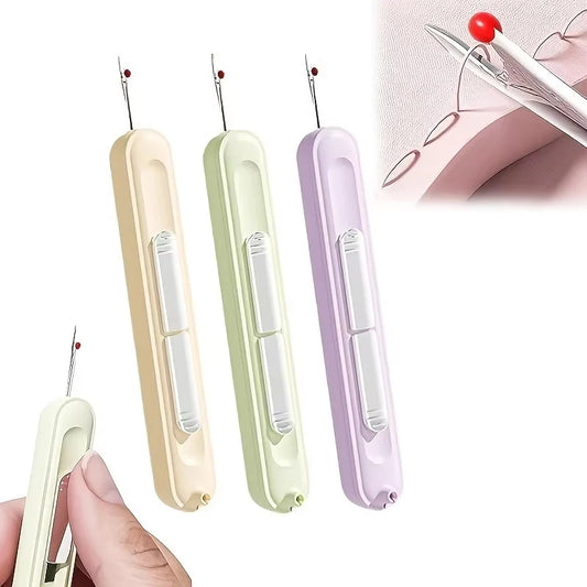 1 Needle Threader Seam Ripper Tool Multifunctional Sewing Thread Peaceful Pleasures Health and Wellness 1pc random color