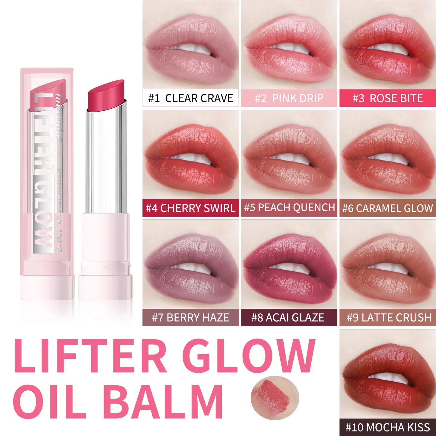 Lifter Glaze Oil Lip Balm – Hyaluronic Acid & 24HR Hydration Lip Balm Gloss Oasis Select