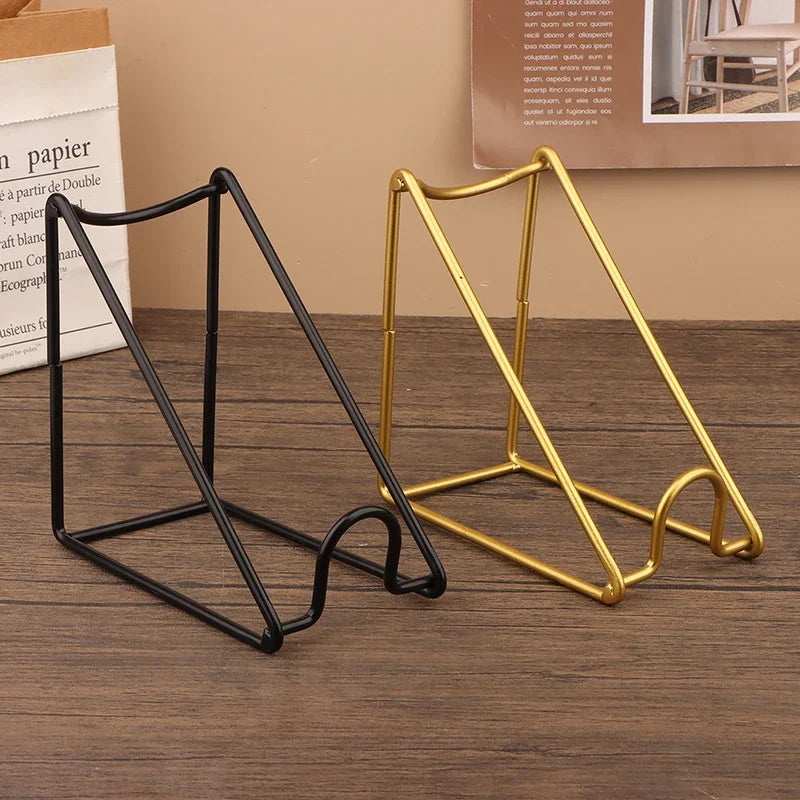 Countertop Wine Bottle Rack | Iron Display Stand Black & Gold