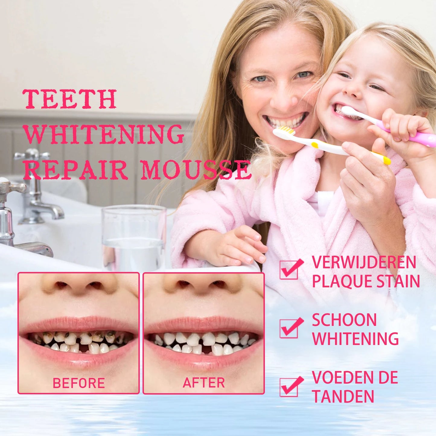 Jaysuing Kids Strawberry Foaming Toothpaste | Whitening & Fresh Breath