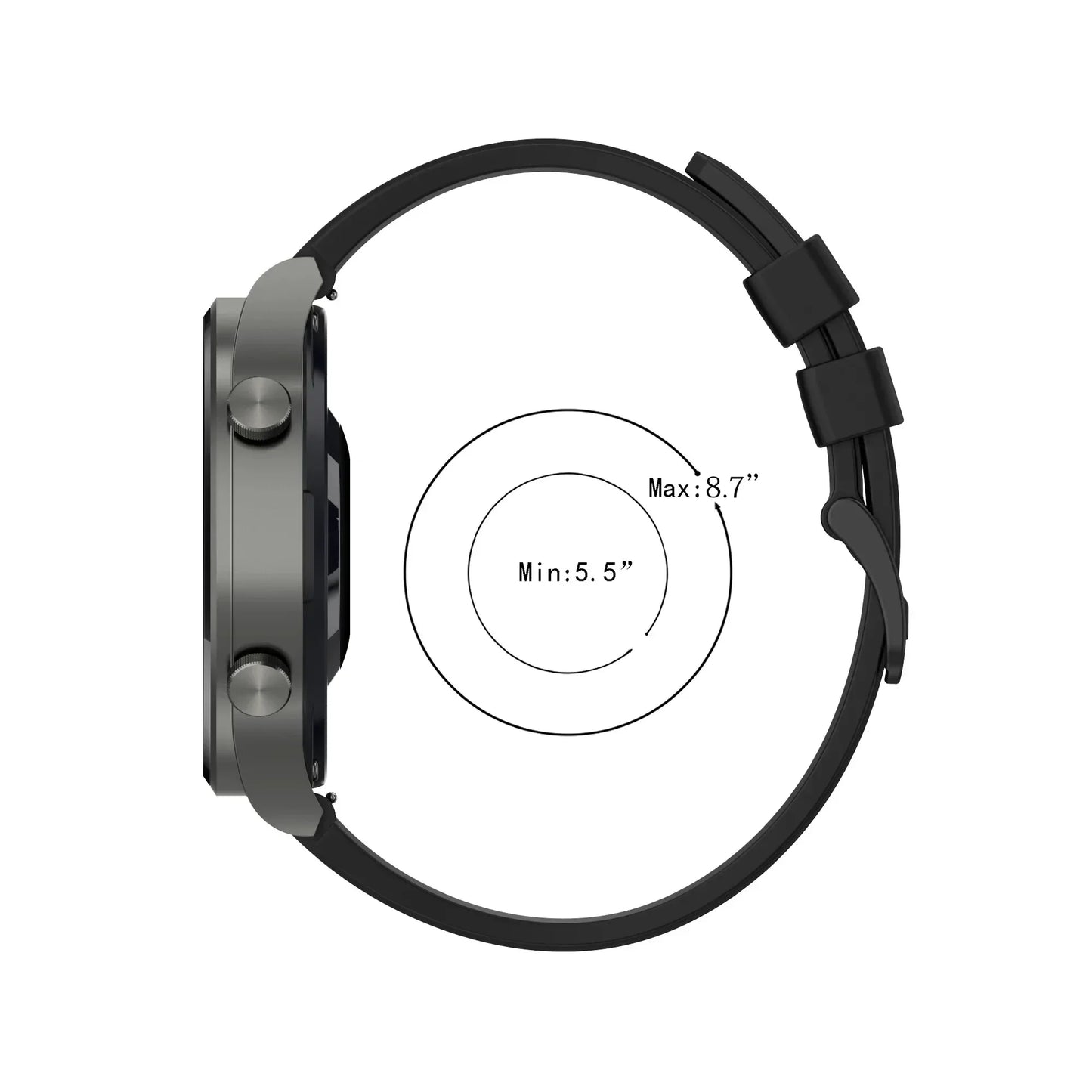 20mm 22mm Silicone Watch Strap for Amazfit Garmin Samsung Peaceful Pleasures Health and Wellness