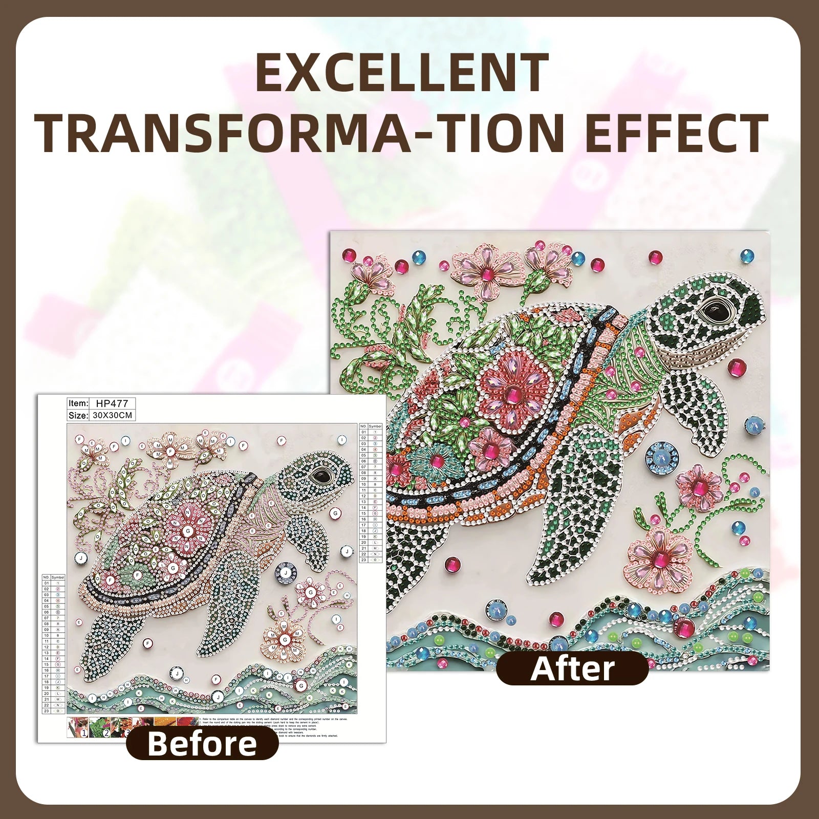 Animals Special Shaped 5D DIY Partial Drill Diamond Art Kit for Adults DIY Gift Home Decor Crystal Diamond Art 11.81 X11.81inch Peaceful Pleasures Health and Wellness