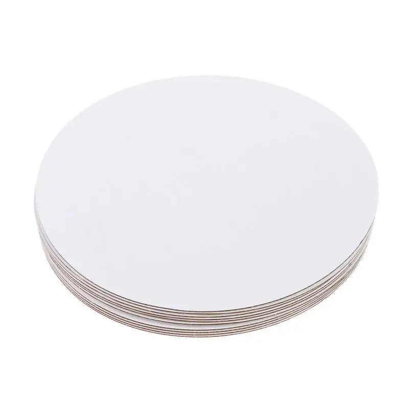 10-Pack Round Cake Boards 8/10/12 Inch | Corrugated Cardboard