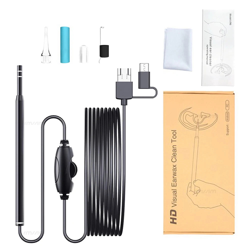 Smart Visual Medico Otoscopio Ear Cleaner Ear Endoscope Earpick Camera Ear Wax Remover Tool Ear Picker Ear Stick beleza e saude Peaceful Pleasures Health and Wellness B Dimming