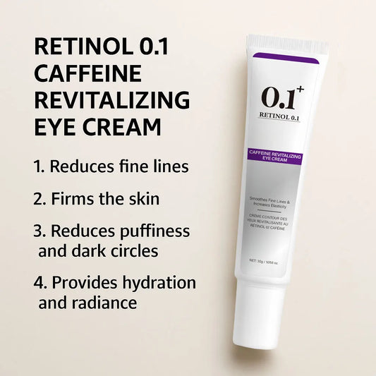 Retinol 0.1 & Caffeine Eye Cream – Brighten & Hydrate Retinol Eye Cream Peaceful Pleasures Health and Wellness