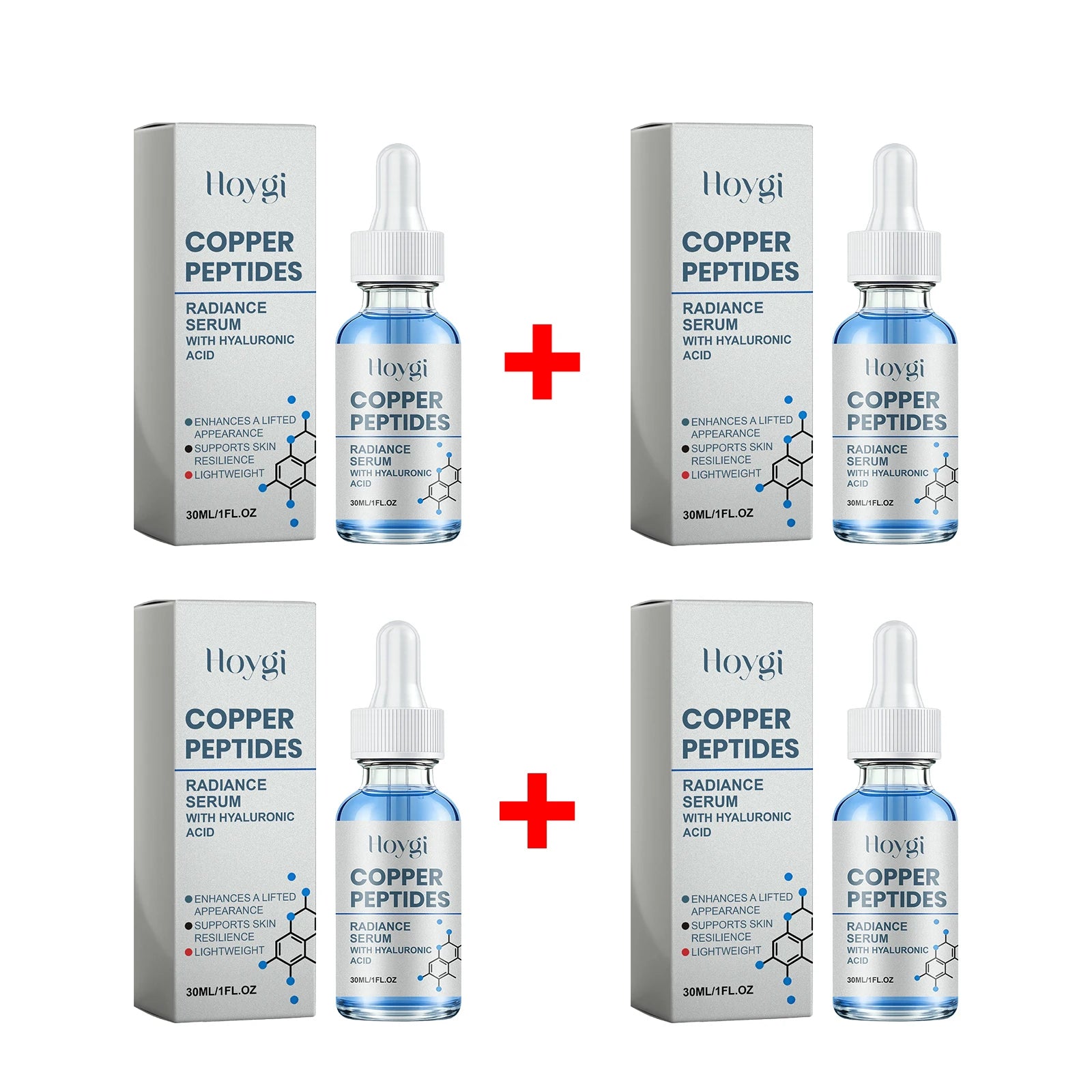 Copper Peptide Essence for Sensitive Dry Skin Moisturizing Brightening Firming Lifting Face Barrier Repair Renewing Face Serum Peaceful Pleasures Health and Wellness 4pcs