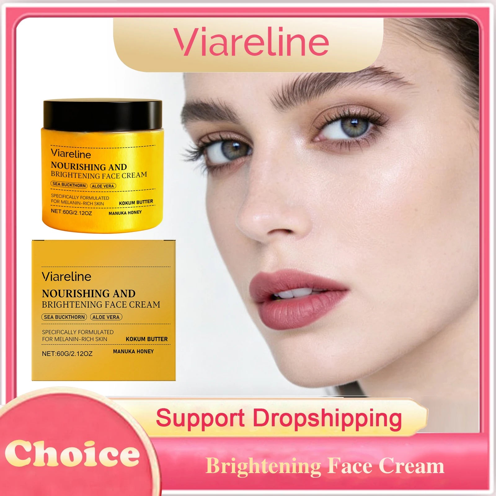 Brightening Face Cream Nourishing Lighten Melanin Even Skin Tone Tightening Glowing Stabilizing Softening Repairing Moisturizer Peaceful Pleasures Health and Wellness
