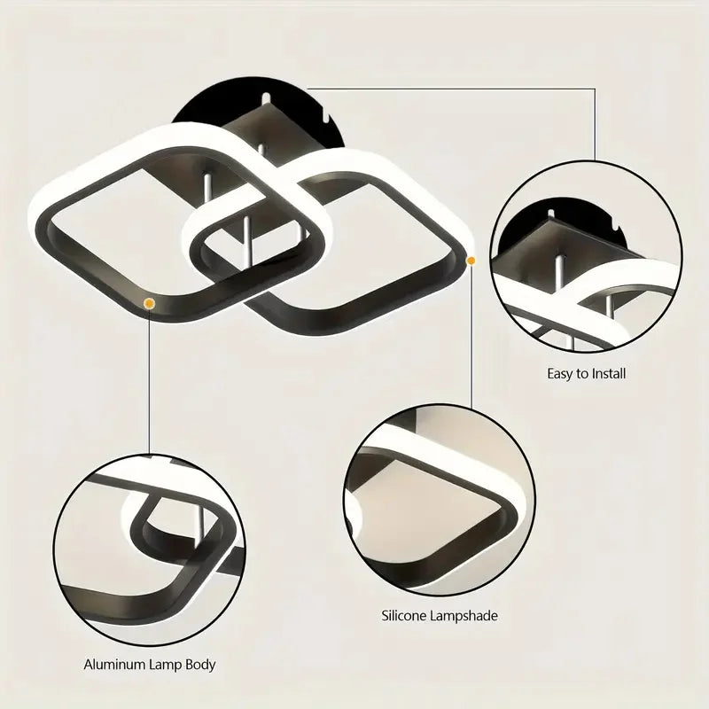 RUNTOIN Modern LED Ceiling Light | Bedroom, Hallway & Living Room