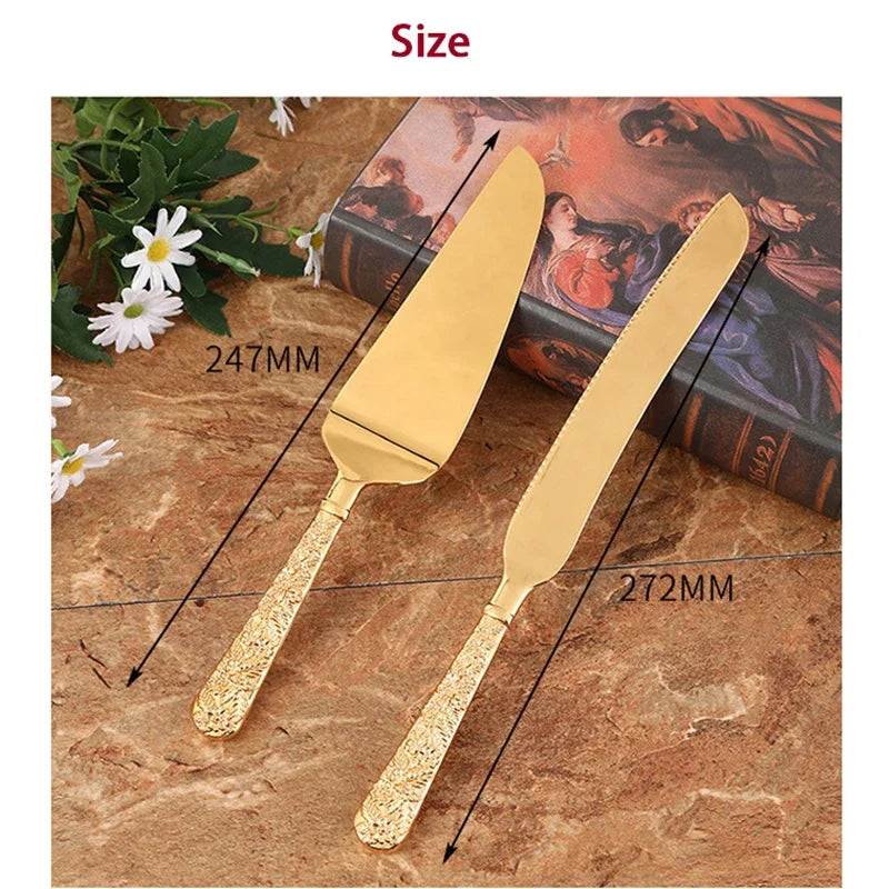 2Pcs Wedding Cake Knife and Shovel Pizza Bread Knife Wedding Supplies Cake Knife Triangle Bread Shovel Baking Tools Peaceful Pleasures Health and Wellness