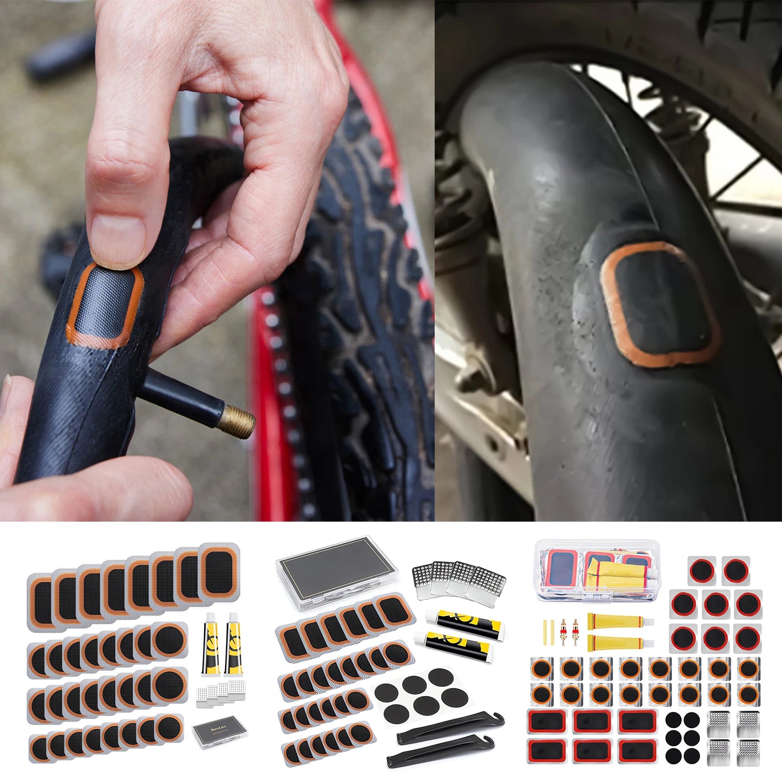 Cycling Tire Repair Kit Lightweight Material Widely Compatible Professional Repair Patch Suitable for Motorcycle Wheelchair Peaceful Pleasures Health and Wellness